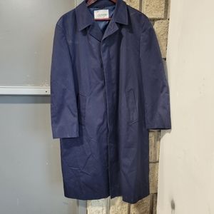 Vintage Croydon Overcoat mens jacket medium 42 navy blue